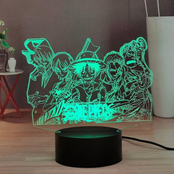 Nattlampa 3D LED Illusion Desk 16 Färgvariationer Actionfigur Lampa