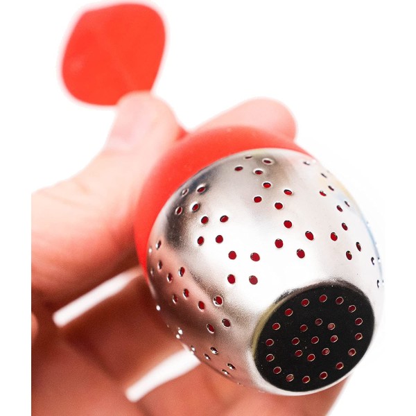 5PCS Teinfuser Sæt Silikone Diffuser Tebold Rustfrit Stål Te Filter Te Diffuser med Underkopper