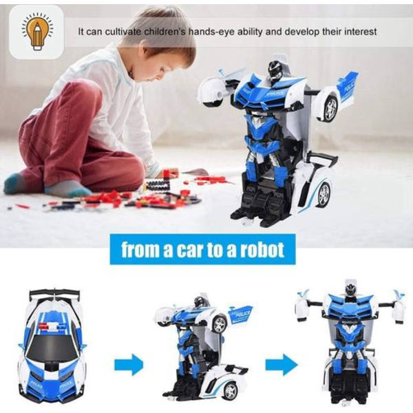Transformer 2 i 1 RC Bil Kørsel Sportsvogn Kørsel Transformation Robot