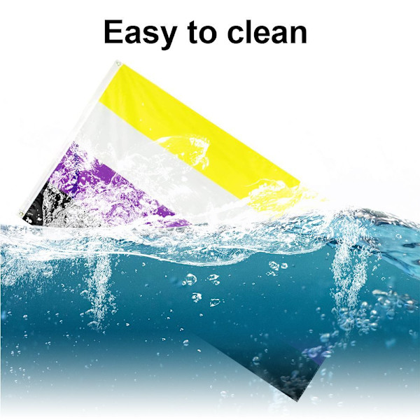 90 * 150 cm flag - Klar farve og UV-bestandig - Dobbelt syet -