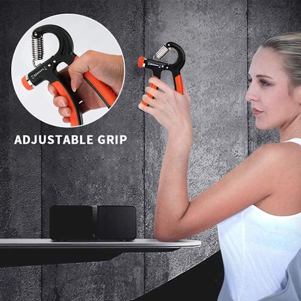 Set med 2 handträningsenheter, handtränare finger hantel handgreppstränare svart röd