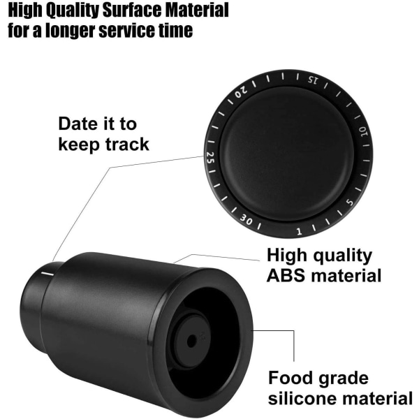2 stk. gjenbrukbare vinstappere, vakuumpumpe for å holde vinen frisk, beste gave til vinelskere