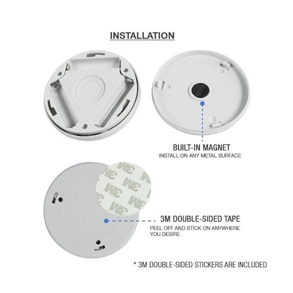 3-pack inomhus LED-rörelsesensorer, skåpsbelysning, batteridriven weißes Licht