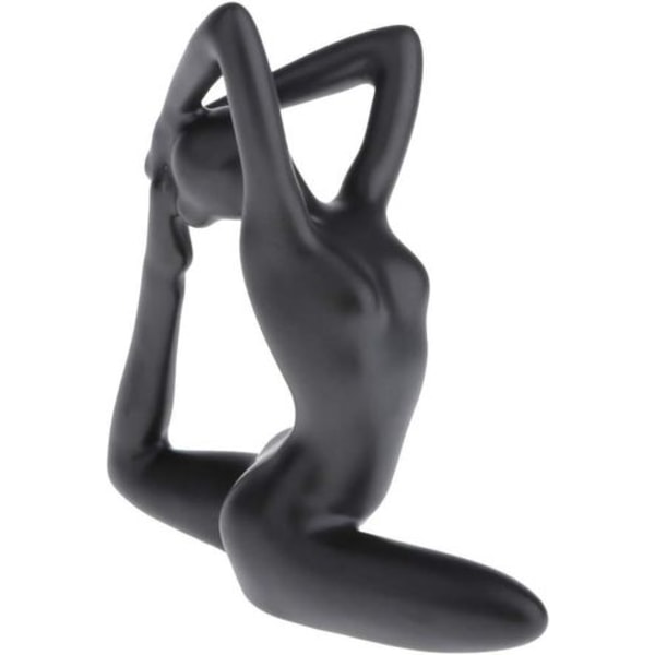 Skulpturer, harpiks pige yoga figurer abstrakt buet hoved yoga stilling