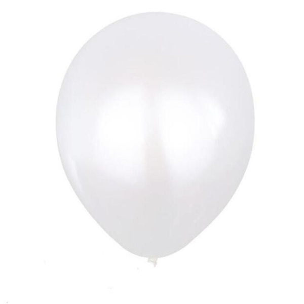 50 små ballonger metalliska vita