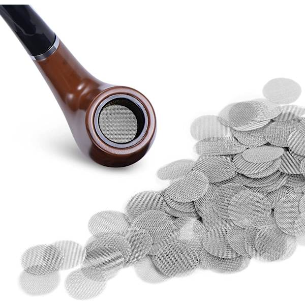 200 stk. pibefiltre, rustfrit stål pibefilter, 3/4(0,75 tommer) pibefilter med metalopbevaringsboks