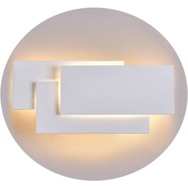Vägglampa inomhus, modern LED-vägglampa vit 24 W, IP20, ej dimbar,