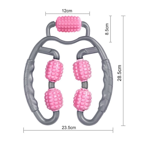 Skummuskelmassageapparat, 4 hjul skummassagerulle, 3D flytande anti-celluliterosa