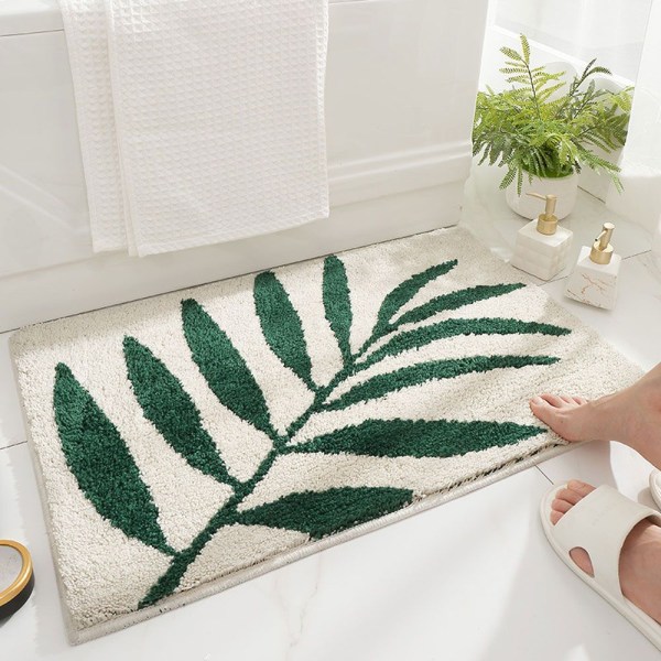 Modern minimalistisk badrumsabsorberande halkfri matta, fräsch hushållsmatta, säng