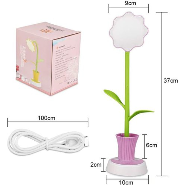Barnebordlampe, USB-oppladbar bordlampe, nattbordslampe for