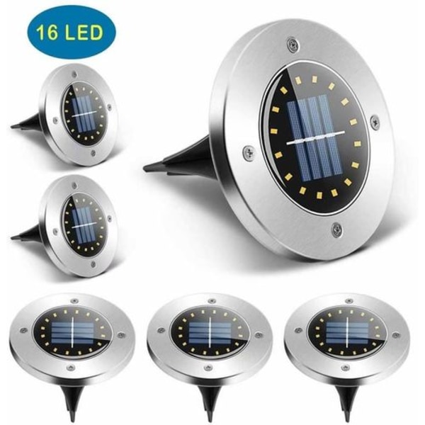 Aurinkovalolamppu 6 kpl 16 LED aurinkovalaisimet ulkovalaistus LED puutarhavalot
