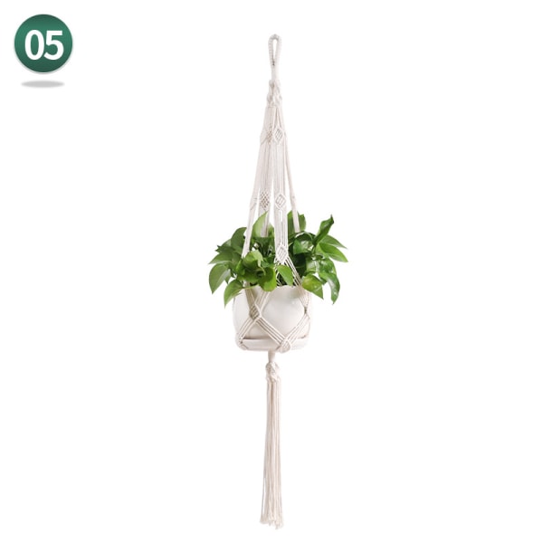 Håndlavet Blomsterpotte Flettet Netpose style 5 115cm