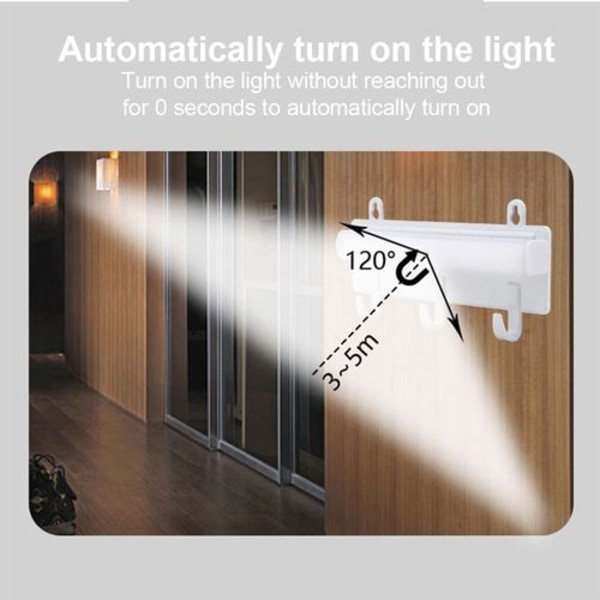 LED-skapbelysning, 3 moduser under-skaplys sensorlys med