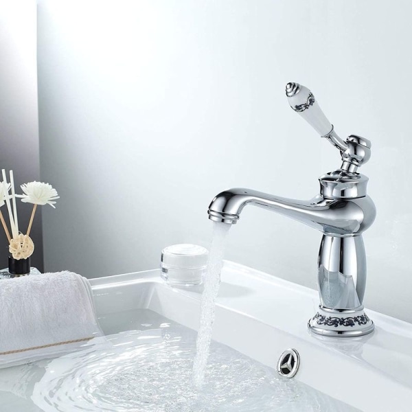 Single-lever basin mixer Single-lever basin mixer ceramic flower decoration wash basin