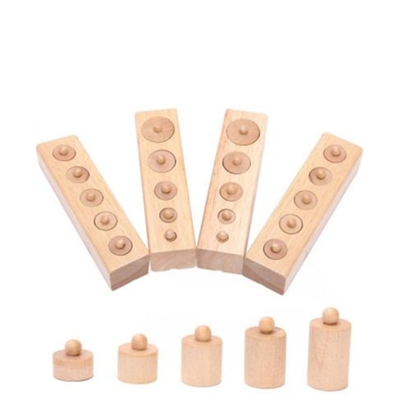 Pixnor pedagogisk treleketøy Montessori sylinderkontakt tidligere utvikling