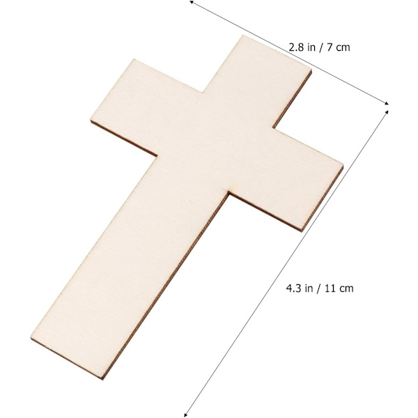 36 st 11CMx7CM Tomma Träkors Trä DIY Konst Hantverksprojekt