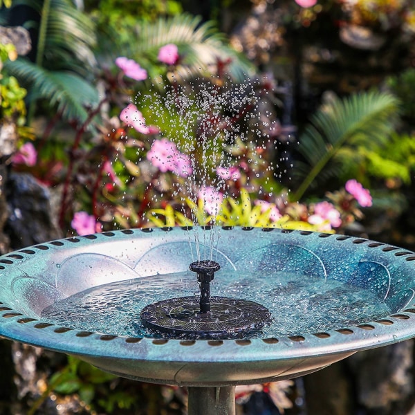 Solar Fountain Runde Flytende Miniatyr Fountain Hageverktøy