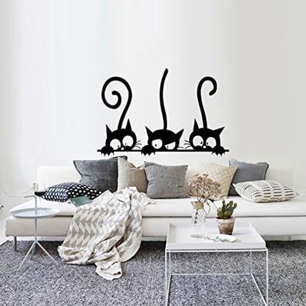 Lainaus Taide Vinyyli Kissa Kuvio PVC Seinätarra Musta 8\"x12\"