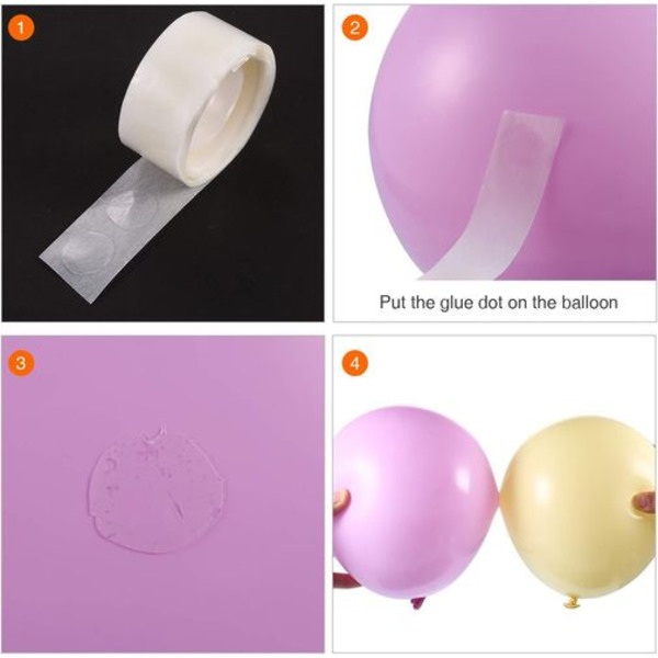 Ballongbåge Girlang Dekoration Strip Kit 2 Rullar Ballongband Remsor