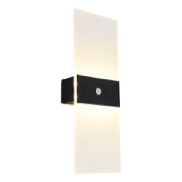 Batteridriven inomhusvägglampa med strömbrytare, batteridriven vägglampa LED-lampa USB
