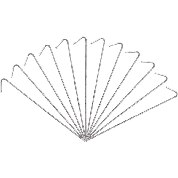 Tältpinnar 12 stycken 18 cm tältkrokar stålpinnar markpinnar för tält aluminiumtältpinnar