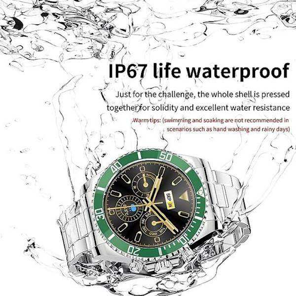 Smartwatch til Android-telefoner, kompatibel med iPhone Fitness Tracker Pulsmåler Blau-Rot-Gold