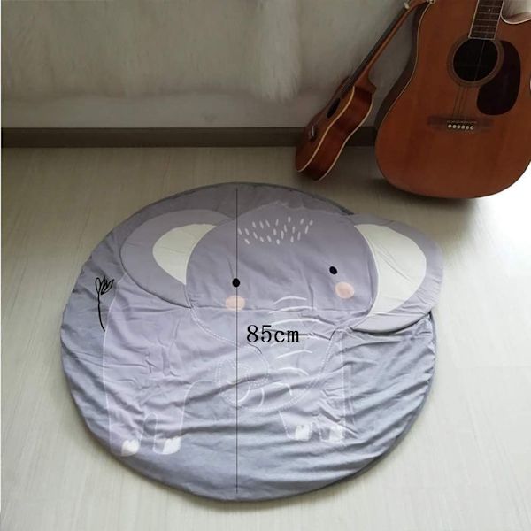 Tapis Ramper b¨¦b¨¦ Tapis de jeu Tapis Ramper de enfants Rond Animaux Moquette Enfant