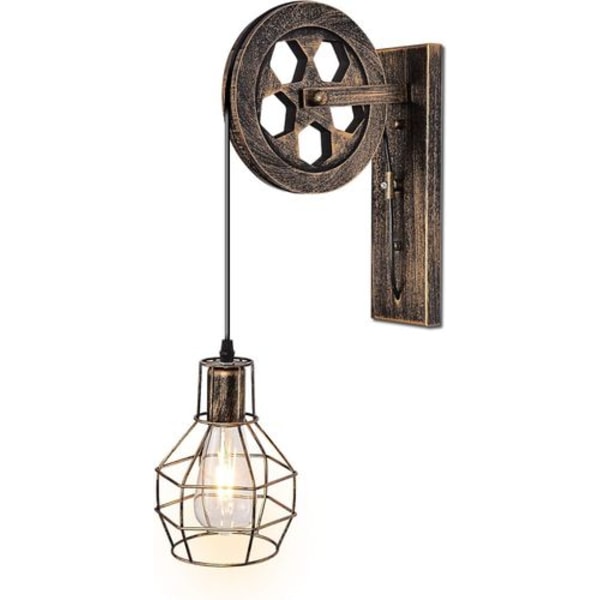 Lys industriell Mid Century Retro Jern Vegglamper Loft
