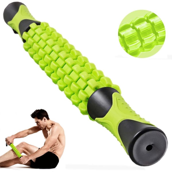 Massasjerulle muskelrullestav, kroppsmassasjestavverktøy, grønn