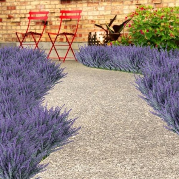 Kunstige lavendelblomster til hjem og bryllupsdekorasjon