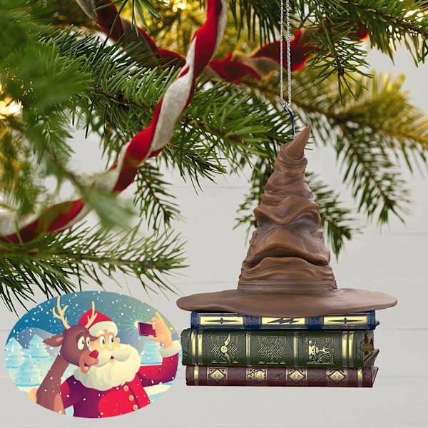 1 stk. Harry Potter Sorteringshat Ornament med Lyd og Bevægelse,