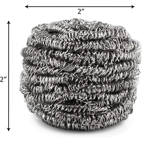 12-pack rostfria skursvampar från Scrub It