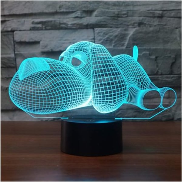 Easehome 3D Illusion Lampe LED Nattlys, Optisk 3D Illusion Lamps Bordlampe