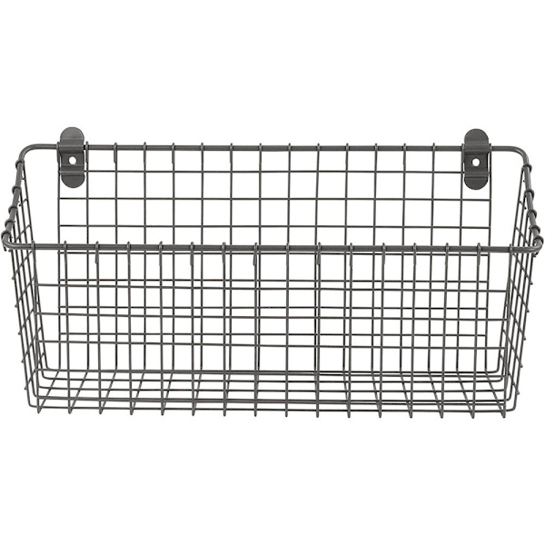Seinälle kiinnitettävä metalliroskis - käytännöllinen säilytyskori