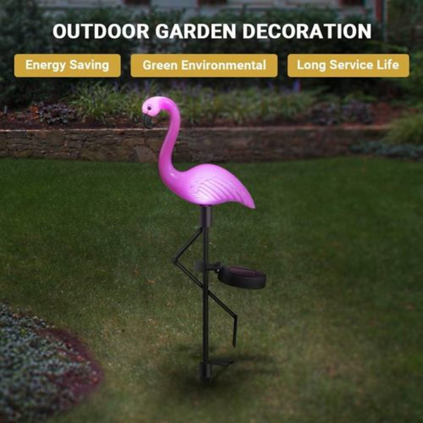 LED solcelledrevet hagelampe flamingo ugle plenlampe, vanntett