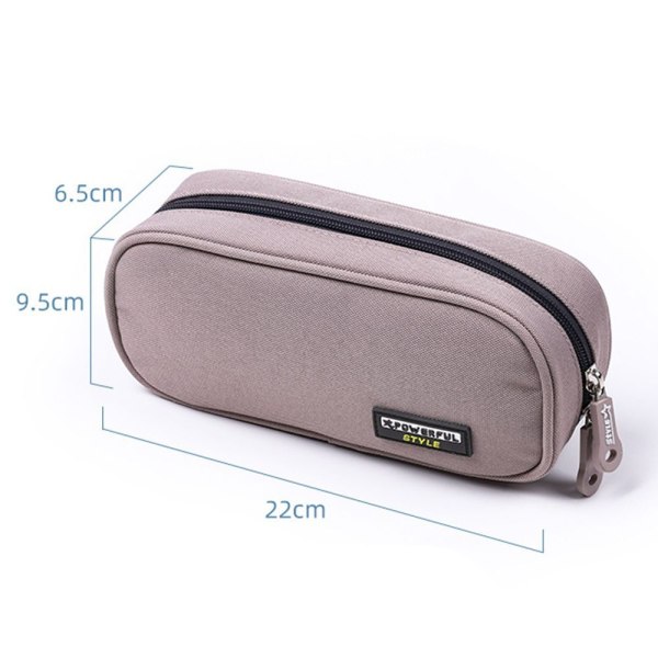 Student Pencil Case Pen Case Coin Compartment Cosmetic Bag Gray