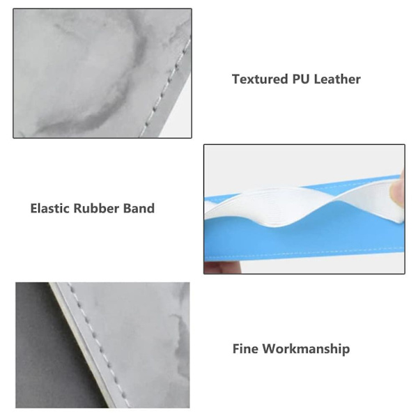 2-pack pennfodral, pennfodral i läder, elastiskt, grått