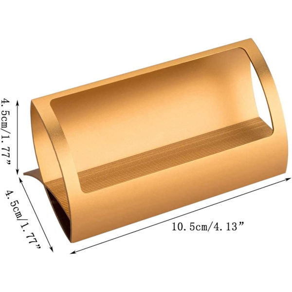 2 stk. Aluminiums visitkortholder til kontor visitkortholder visitkortholder (guld)