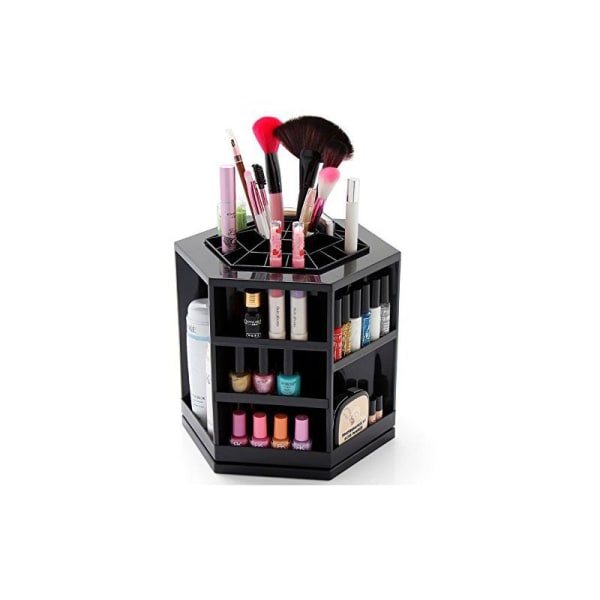 Make Up Kosmetikboks Sort Kosmetik Stativ 360 Graders Roterbar Organiser