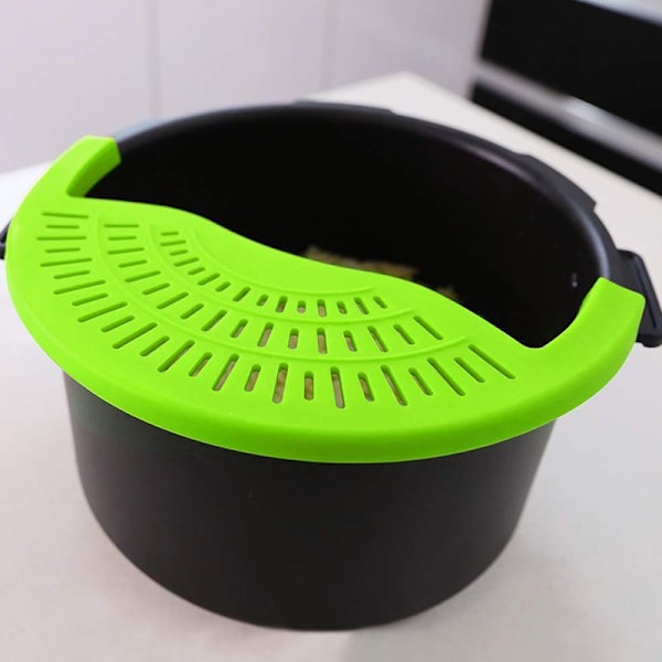 Keittiösiivilä ja pastasiivilä Säädettävä silikonisiivilä Kattiloille, Pannuille ja Kulhoille Vihreä