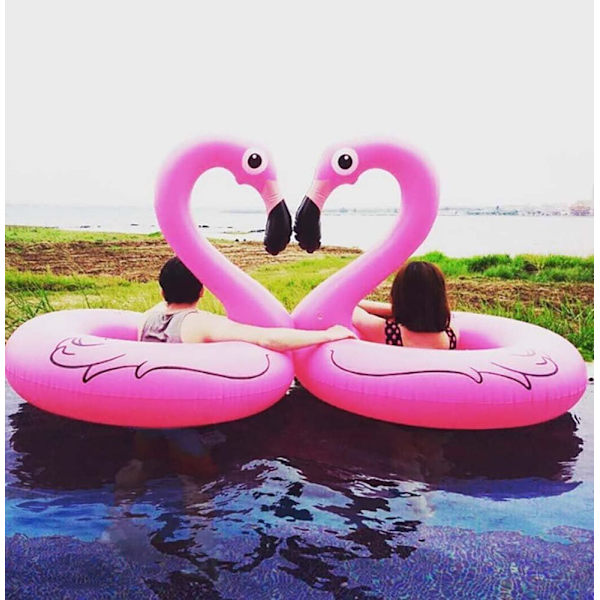 Oppustelig flamingo svømmering, svømmering luftmadrasser 116cm, pink