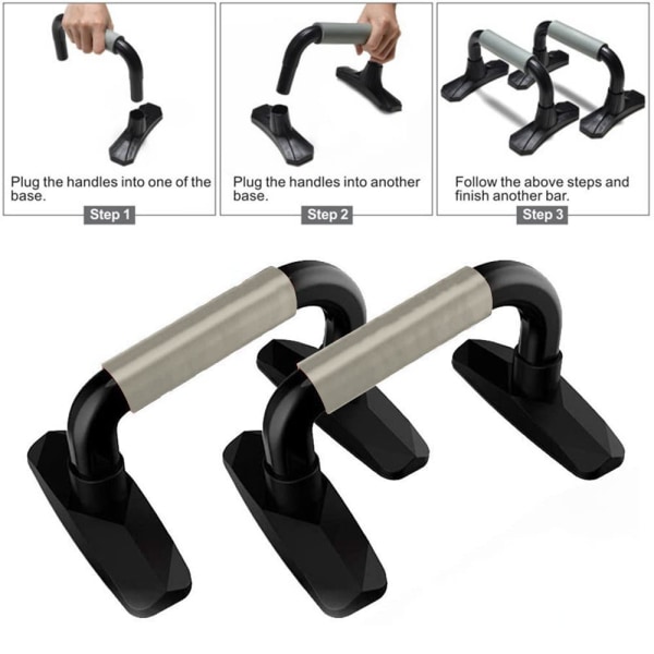 Push-up-greb Push-up-greb Aftagelige bærbare push-up-greb med grå