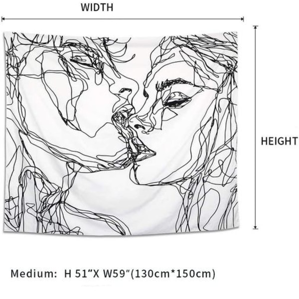 Lomohoo Skull Tapestry The Kissing Lovers Tapestry Wall Hanging