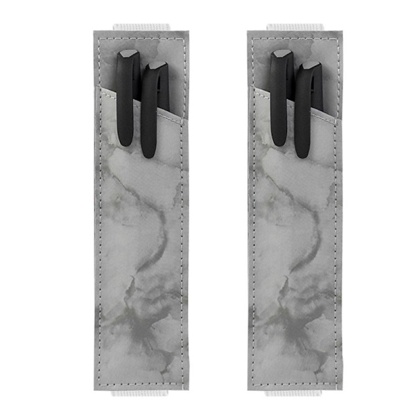 2-pack pennfodral, pennfodral i läder, elastiskt, grått