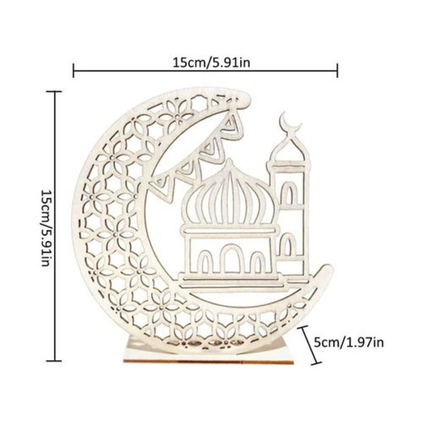LED-lampa Ramadan-dekoration, halvmåne stjärnlampa prydnader för muslimer