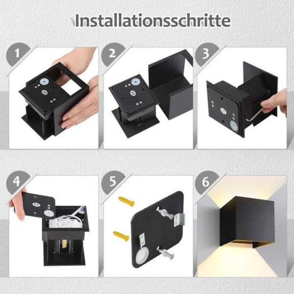GHB 7W LED væglampe med justerbar strålevinkel design