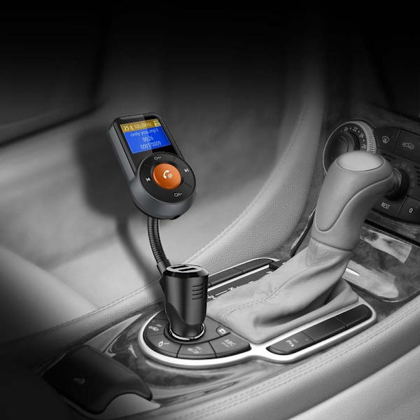 Bluetooth FM-sender for bilen, lydadapter og mottaker med