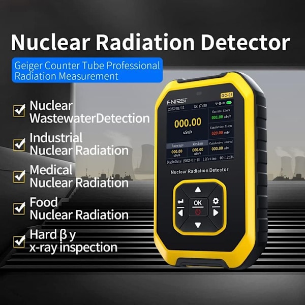 Geigertæller dosimeter strålingsdetektor til måling af radioaktivitet