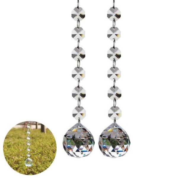 stykker 120 mm krystall glass kule lysekrone prismer anheng deler perler