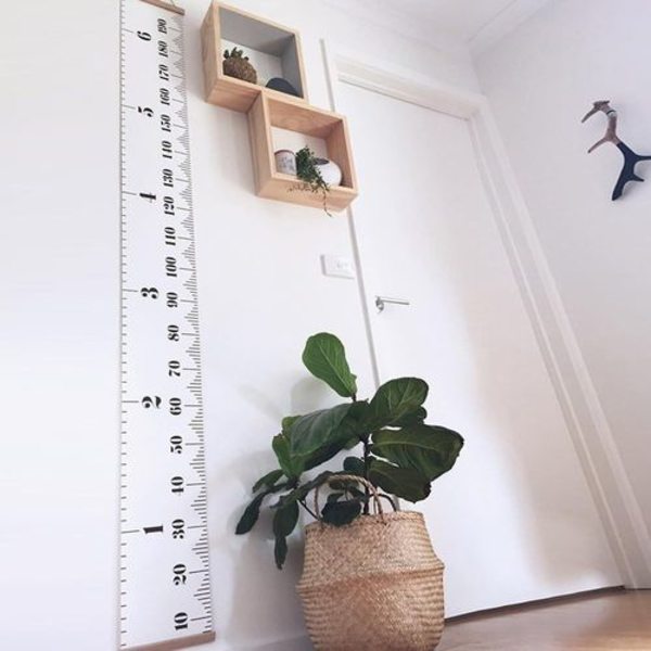 Barnvägg ull, baby vägg ull hängande linjal, baby tillväxtdiagram,